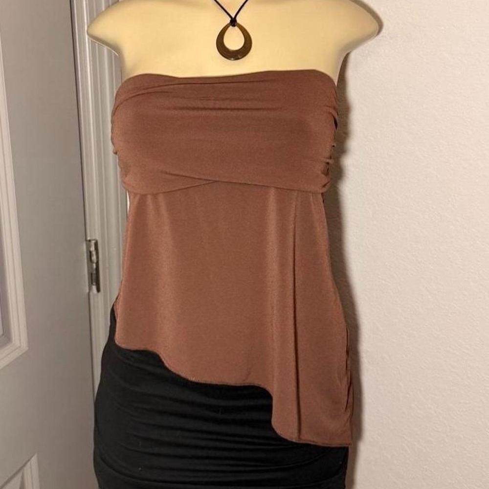 Urban outfitters asymmetrical brown tube top